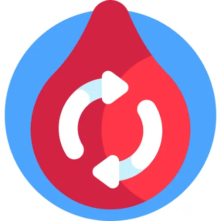 Symbol representing healthy blood flow and vascular health